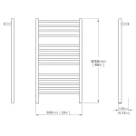 MICA Electric Heated Towel Dryer / Warmer Rail 40 Inch 14 Bars 500014026 - Image 4