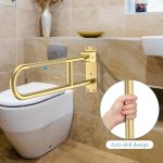 Mica Flip up Grab Bar Matt Gold Finished MCA091MG - Image 2