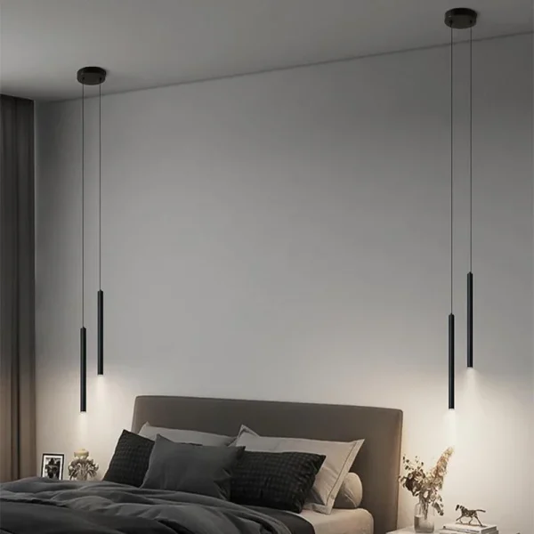 Two Fancy Modern Led Cylinder Pendant Light
