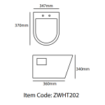 Smart ZWHT-203 Wall Hung Commode / 427 - Image 2