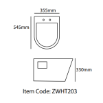 Smart ZWHT-202 Wall Hung Commode - Image 2