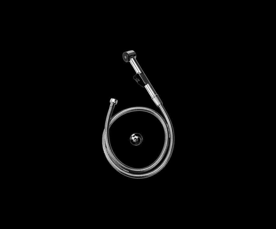 Almas Hand Shower Ace Material-min Sonex Silver Toilet shower with pipe – 510 - Image 1