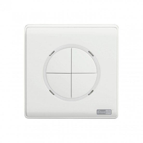 Aqua ABS4W Bluegic Bluetooth 4 Gang Wall Switch White