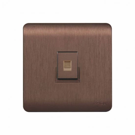 Aqua Electrical Edge Brown Series AEBSD 10AMP Single Data Socket
