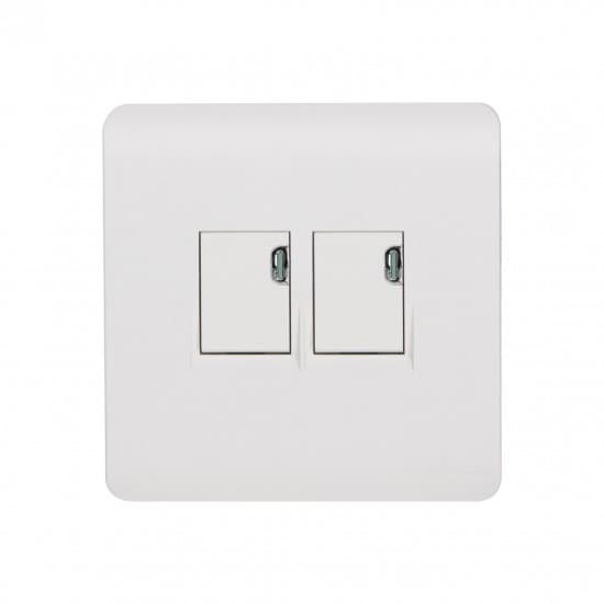 Aqua Electrical Edge White Series AEW2 10AMP 2 Gang Switch