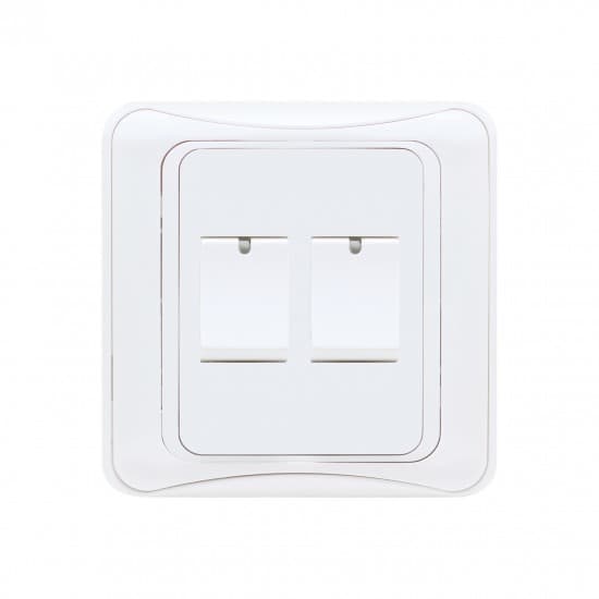 Aqua Electrical GLi Series AG2 10AMP 2 Gang Switch Ace Material Aqua Electrical GLi Series AG2 10AMP 2 Gang Switch - Image 1