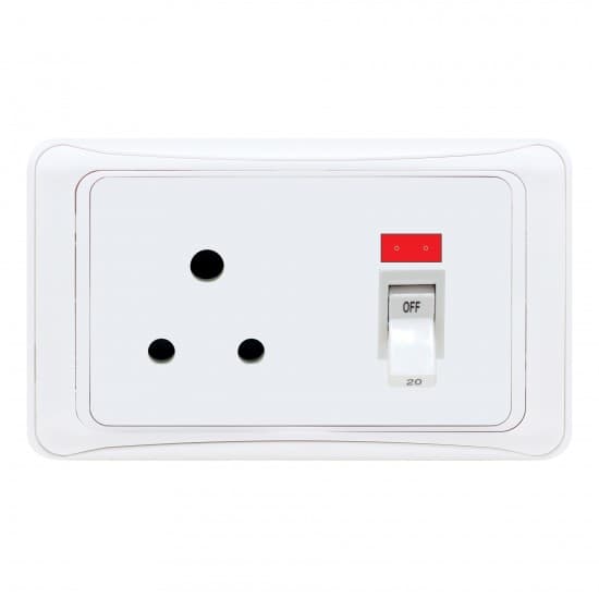 Aqua Electrical GLi Series AGPB20A 20AMP Power Plug plus 20 AMP Breaker Ace Material Aqua Electrical GLi Series AGPB20A 20AMP Power Plug plus 20 AMP Breaker - Image 1