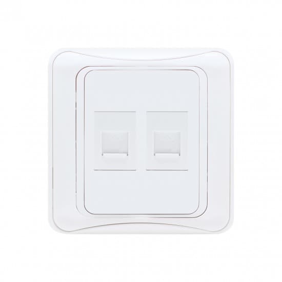 Aqua Electrical GLi Series AGTFD Double Telephone Socket