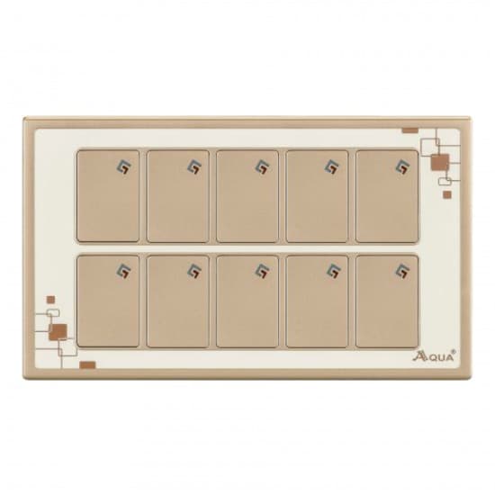 Aqua Electrical Glow Series AGLW10 10AMP 10 Gang Switch