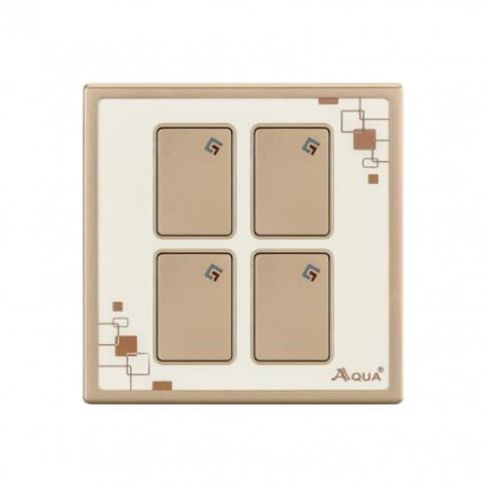 Aqua Electrical Glow Series AGLW4 10AMP 4 Gang Switch