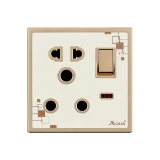 Aqua Electrical Glow Series AGLWP 10AMP Switch Socket Ace Material Aqua Electrical Glow Series AGLWP 10AMP Switch Socket - Image 1