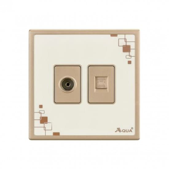 Aqua Electrical Glow Series AGLWTVTF TV Plus Telephone Socket