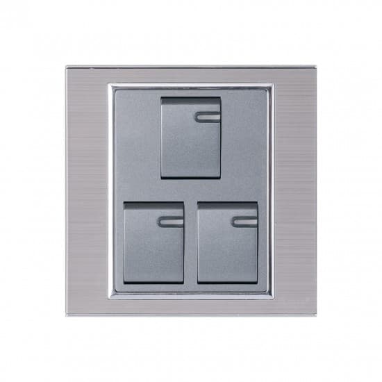 Aqua Electrical Platinum Series AP3 10AMP 3 Gang Switch