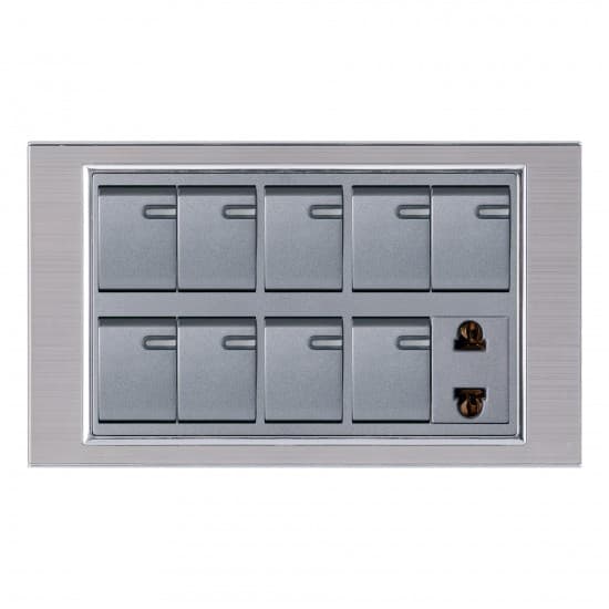 Aqua Electrical Platinum Series AP91 10AMP 9 Gang Switch plus 1 Socket