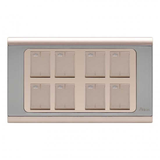 Aqua Electrical Signature Series ASG8 10AMP 8 Gang Switch