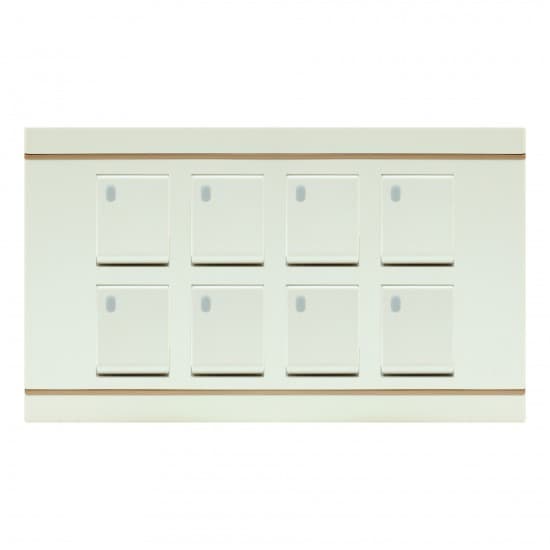 Aqua Electrical Silk Series ASK8 10AMP 8 Gang Switch