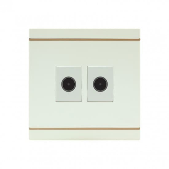 Aqua Electrical Silk Series ASKTVD Double TV Socket