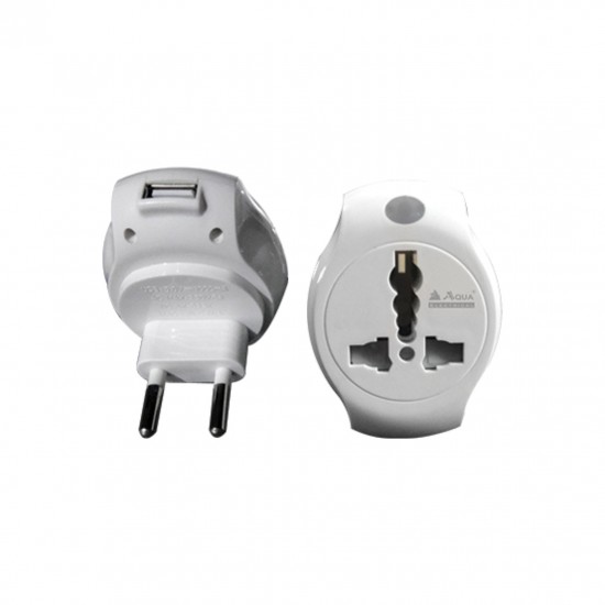 Aqua Traveller Adapter NK-623K Plus USB charger