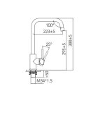 Zilver Stainless Steel Sink Mounted Kitchen Mixer CL400S - Image 2