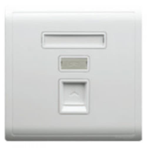 Clipsal Pieno Series E8231RJS-6 1 Gang RJ45 Data Outlet,Cat6 Shuttered Wallplate