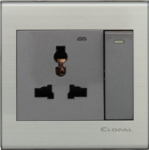 Clopal Electric Ideas Big Switches – Elegant Series 13AMP Universal Switch Socket with Led