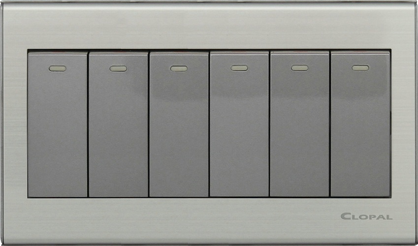 Clopal Electric Ideas Big Switches – Elegant Series 16AMP 6 Gang Ace Material Clopal Electric Ideas Big Switches – Elegant Series 16AMP 6 Gang - Image 1