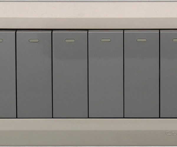 Clopal Electric Ideas Big Switches – Metallic Gold Series 16Amp 6 Gang