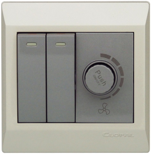 Clopal Electric Ideas Big Switches – Metallic Gold Series 16Amp Switch with Dimmer