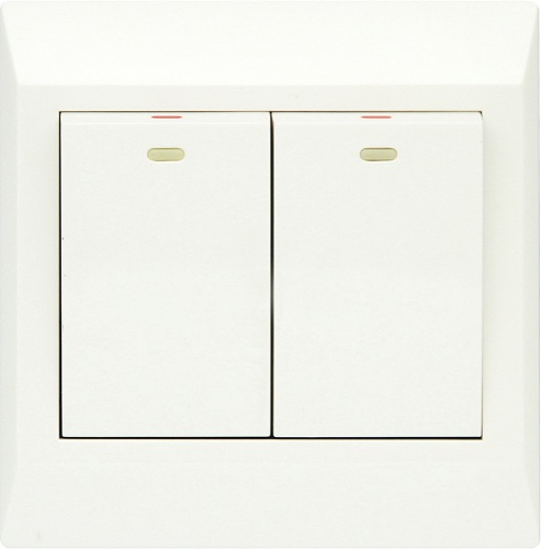 Clopal Electric Ideas Big Switches – Pure White Series 16Amp 2 Gang