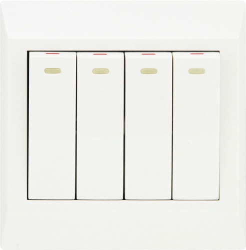 Clopal Electric Ideas Big Switches – Pure White Series 16Amp 4 Gang