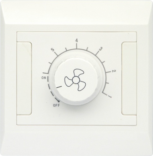 Clopal Electric Ideas Big Switches – Pure White Series 250Watt Push Fan Dimmer