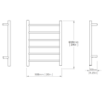 MICA Electric Heated Towel Dryer / Warmer Rail 24 Inch 6 Bars 500006023 - Image 3