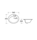FINECERA Over Counter Washbasin FC2201 - Image 2
