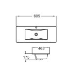 FINECERA Over Counter Washbasin FC2215 - Image 2
