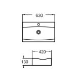 FINECERA Art Vanity Washbasin FC409 - Image 2