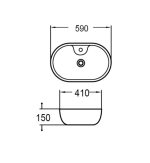 FINECERA Art Vanity Washbasin FC410 - Image 2