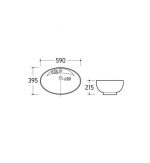 FINECERA Art Vanity Washbasin FC428 - Image 2