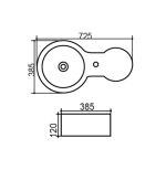 FINECERA Art Vanity Washbasin FC433 - Image 2
