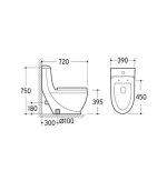 FINECERA One Piece Commode FC5593 - Image 2