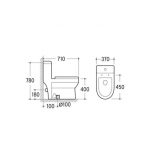 FINECERA One Piece Commode FC5598 - Image 2