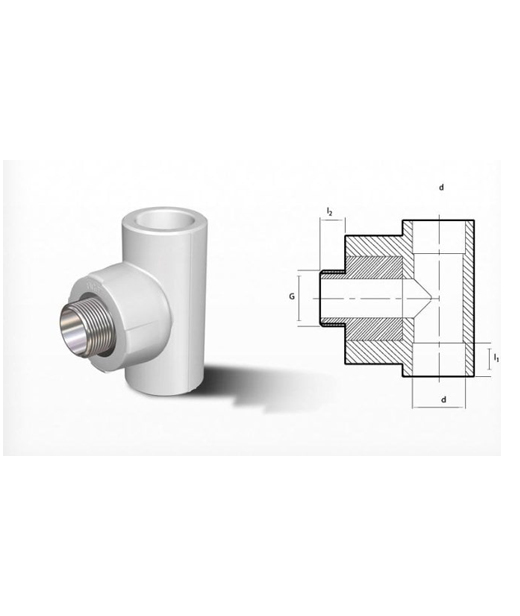 Firat PPRC Tee Male Thread 25 x 1/2"mm