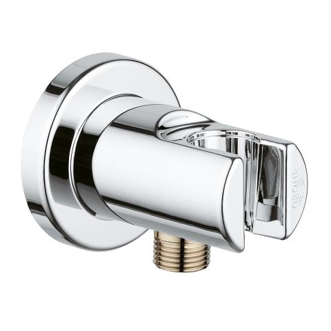 Grohe Relxa Hand Shower Holder WOutlet & Elbow 12 Ace Material Grohe Relxa Hand Shower Holder W/Outlet & Elbow 1/2" 28628000 - Image 1