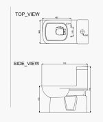 Porta One Piece Toilet - HD101N - Image 2