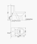 One Piece Toilet - HD173N / PT-PPC-0173N - Image 2