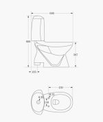 Porta Two Piece Toilet - HD7N / PT-WC-07N - Image 2