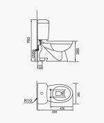 Two Piece Toilet - HD9A-B-D-N / PT-WC-09A - Image 2