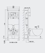 Porta Concealed Full Frame Tank With Push Button Cistern - HDG3004A - Image 2