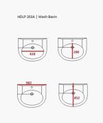 Washbasin Pedestal - HDLP203AH / PT-WB-203A - Image 2