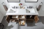 Farmhouse Brown Spruce With Double Sink Countertop 60 Inches Vanity By Meranti - Image 6
