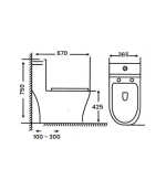 MARACHI One Piece Commode MA222 (4&12 Inch) - Image 2